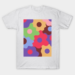 Retro Egg Flowers - True Spring Seasonal Color Palette T-Shirt